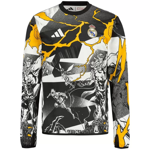 Real Madrid x Marvel Warm Up Long Sleeve Jersey 2025/26 - minejerseys