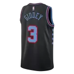 Unisex New York Knicks GIDDEY #3 Black Swingman Jersey 2025/26 - City Edition - minejerseys