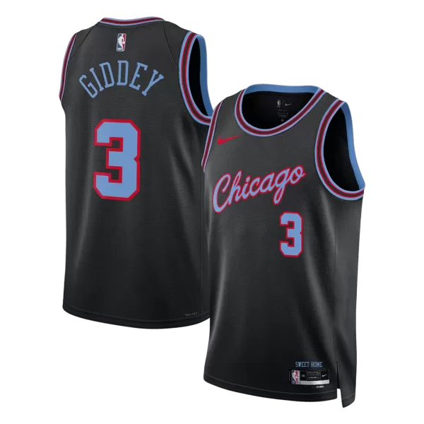 Unisex New York Knicks GIDDEY #3 Black Swingman Jersey 2025/26 - City Edition - minejerseys