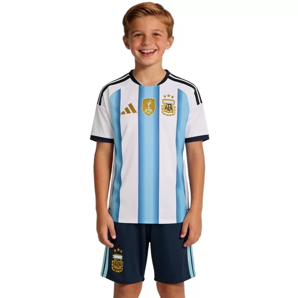 Kids Argentina Home Jersey Kit World Cup 2026 - minejerseys