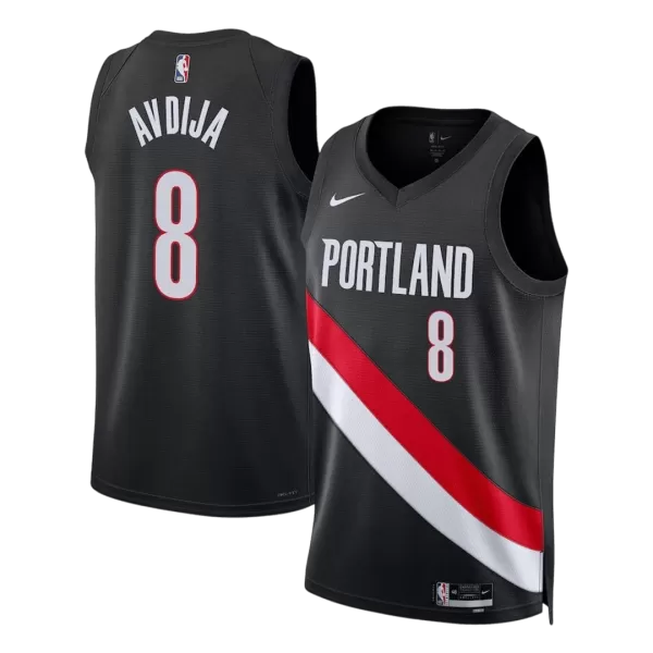 Unisex Portland Trail Blazers AVDIJA #8 Black Swingman Jersey 2025/26 - Icon Edition - minejerseys