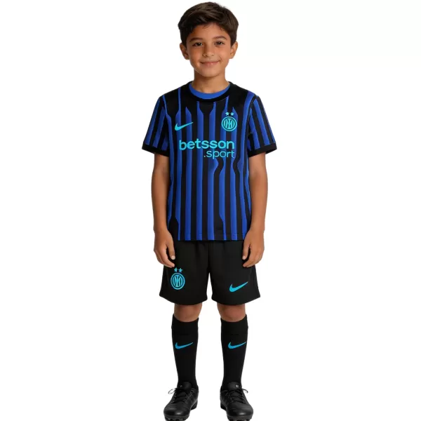 Kids Inter Milan Home Jersey Full Kit 2025/26 - minejerseys