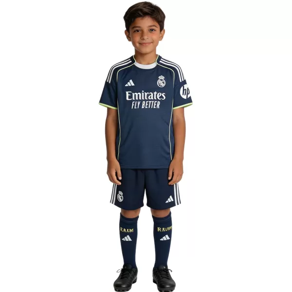 Kids Real Madrid Away Jersey Kit 2025/26 - [Super Replica] - minejerseys