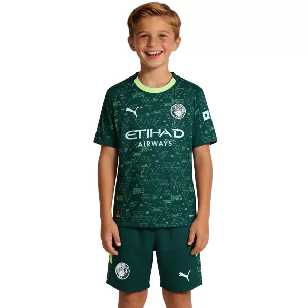 Kids Manchester City EA Sport Fourth Jersey Kit 2025/26 - minejerseys