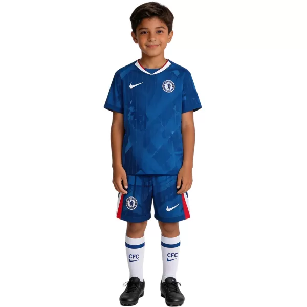 Kids Chelsea Home Jersey Full Kit 2025/26 - minejerseys