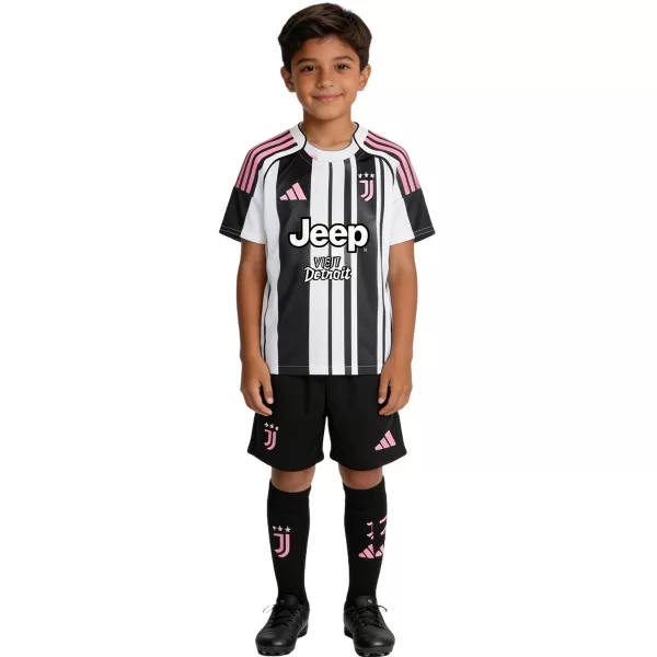 Kids Juventus Home Jersey Full Kit 2025/26 - minejerseys