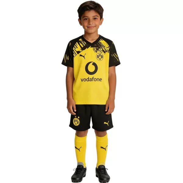 Kids Borussia Dortmund Home Jersey Full Kit 2025/26 - minejerseys