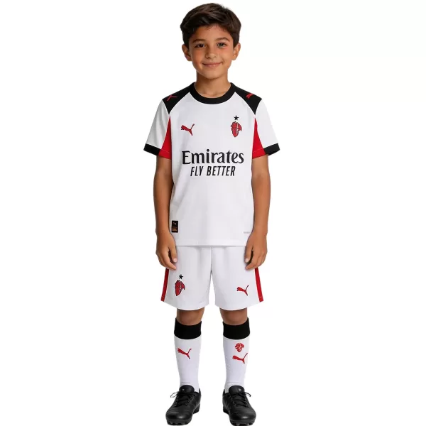 Kids AC Milan Away Jersey Full Kit 2025/26 - minejerseys