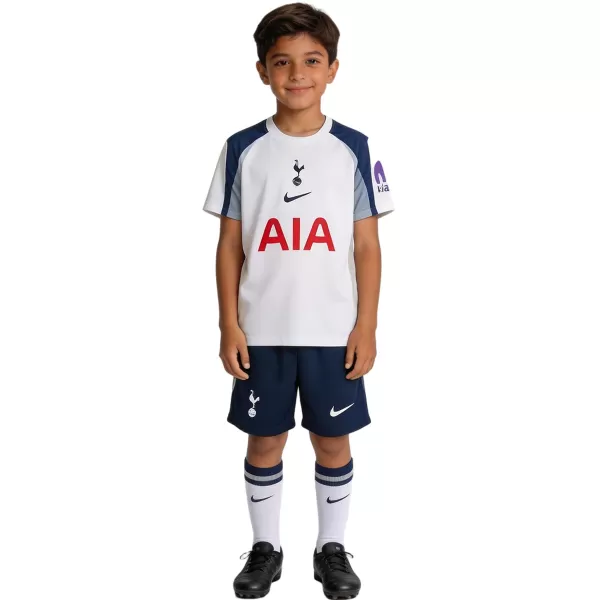 Kids Tottenham Hotspur Home Jersey Full Kit 2025/26 - minejerseys