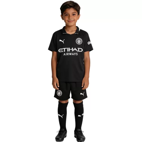 Kids Manchester City Away Jersey Full Kit 2025/26 - minejerseys