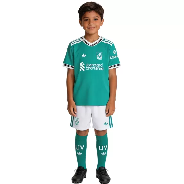 Kids Liverpool Third Jersey Full Kit 2025/26 - minejerseys