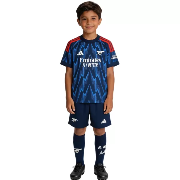 Kids Arsenal Away Jersey Full Kit 2025/26 - minejerseys