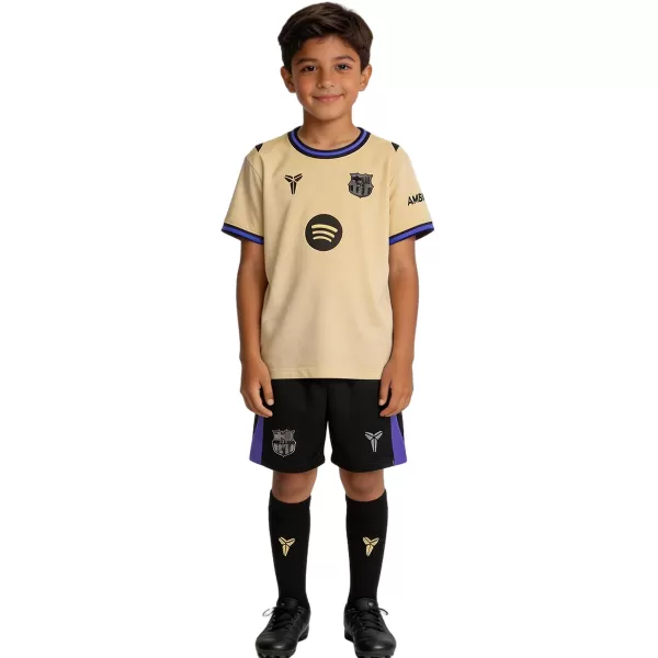 Kids Barcelona x Kobe Bryant Away Full Jersey Kit 2025/26 - minejerseys
