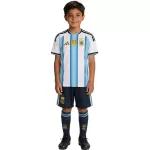 Kids Argentina Home Jersey Full Kit World Cup 2026 - minejerseys