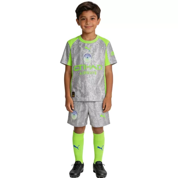 Kids Manchester City Third Jersey Full Kit 2025/26 - minejerseys