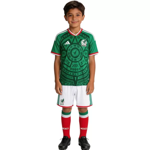 Kids Mexico Home Jersey Full Kit World Cup 2026 - minejerseys