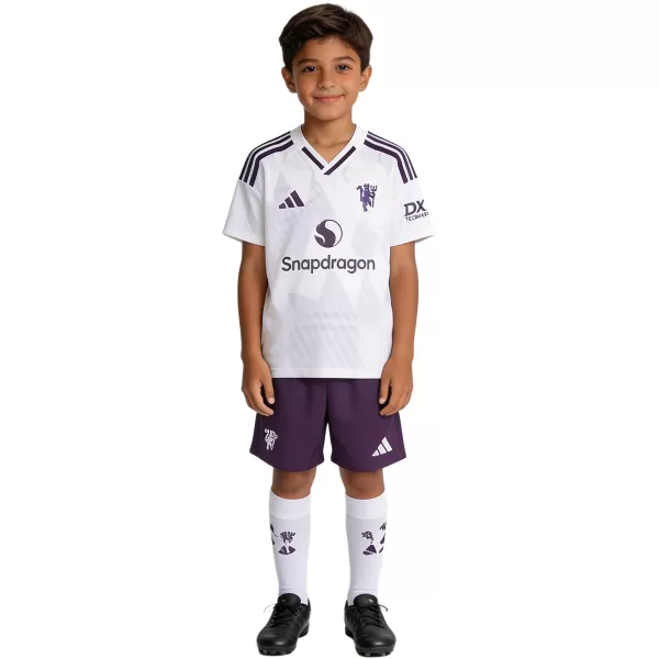 Kids Manchester United Away Jersey Full Kit 2025/26 - minejerseys