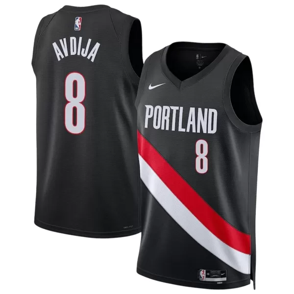Unisex Portland Trail Blazers AVDIJA #8 Black Swingman Jersey 2025/26 - Icon Edition - minejerseys