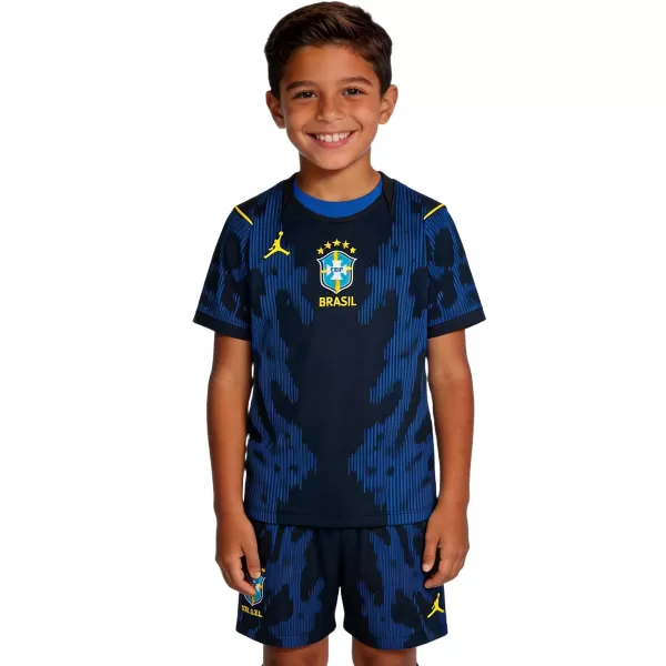 Kids Brazil Away Jersey Kit World Cup 2026 - minejerseys