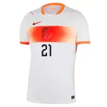 F.DE JONG #21 Netherlands Away Match Jersey Player Version World Cup 2026 - minejerseys