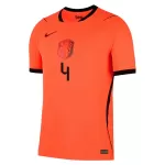VIRGIL #4 Netherlands Home Match Jersey Player Version World Cup 2026 - minejerseys
