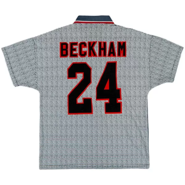 Beckham #24 Retro Manchester United Away Jersey 1995/96 - minejerseys
