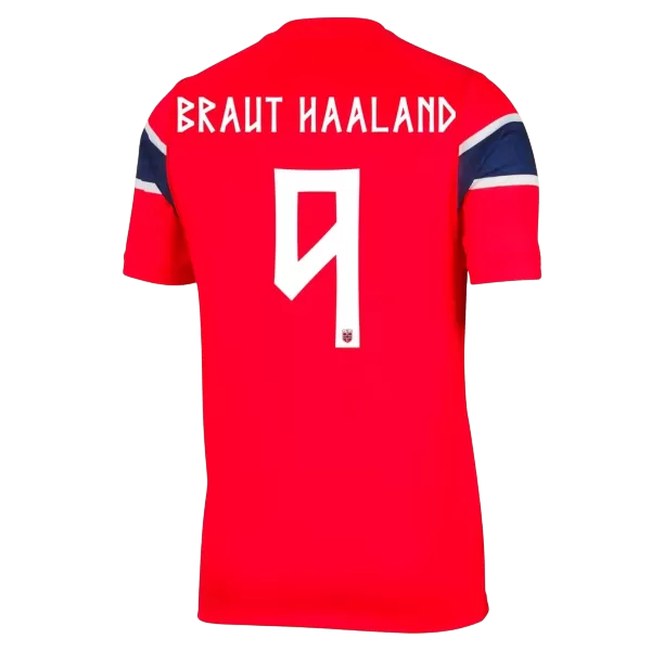 BRAUT HAALAND #9 Norway Home Match Jersey Player Version 2025/26 - minejerseys