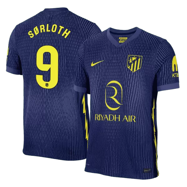 SØRLOTH #9 Atletico Madrid Away Match Jersey Player Version 2025/26 - minejerseys