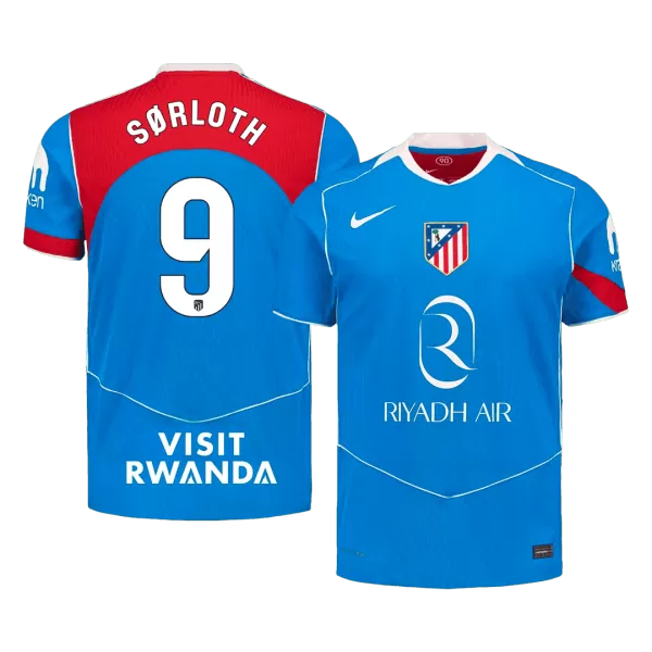 SØRLOTH #9 Atletico Madrid Third Away Match Jersey Player Version 2025/26 - minejerseys