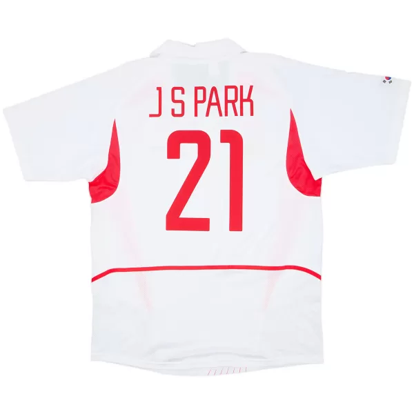 J S Park #21 Retro South Korea Away Jersey World Cup 2002 - minejerseys