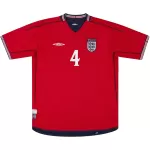 Gerrard #4 Retro England Away Jersey World Cup 2002 - minejerseys
