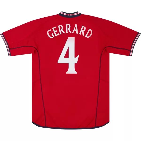 Gerrard #4 Retro England Away Jersey World Cup 2002 - minejerseys