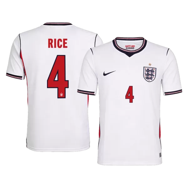 RICE #4 England Home Jersey 2025/26 - minejerseys