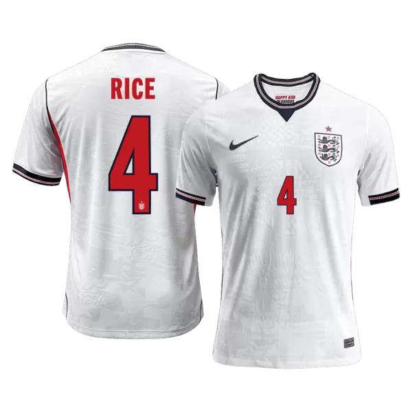 RICE #4 England Home Match Jersey Player Version 2025/26 - minejerseys