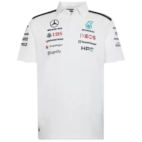 Mercedes AMG Petronas White F1 Team Polo 2026 - minejerseys