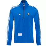 Real Madrid 1/2 Zipper Windbreaker Jacket Blue 2026 - minejerseys
