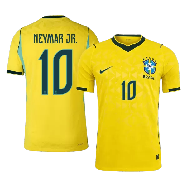 NEYMAR JR. #10 Brazil Home Match Jersey Player Version 2025/26 - minejerseys
