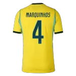 MARQUINHOS #4 Brazil Home Match Jersey Player Version 2025/26 - minejerseys