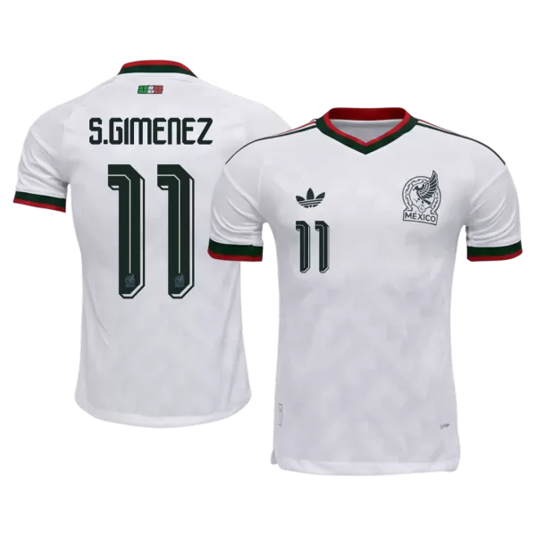 S.GIMENEZ #11 Mexico Away Match Jersey Player Version 2025/26 - minejerseys