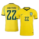 JOÃO PEDRO #22 Brazil Home Match Jersey Player Version 2025/26 - minejerseys