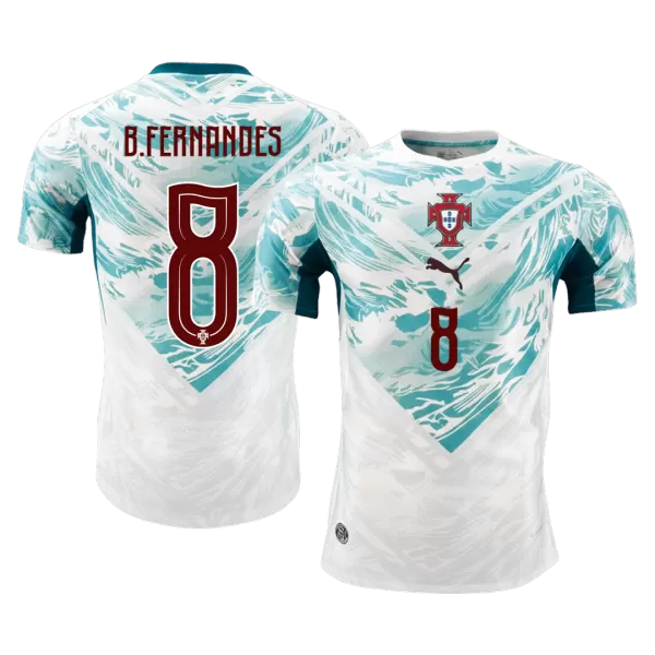 B.FERNANDES #8 Portugal Away Match Jersey Player Version 2025/26 - minejerseys
