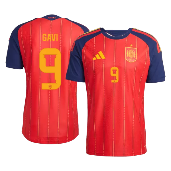 GAVI	 #9 Spain Home Match Jersey Player Version 2025/26 - minejerseys