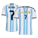 DE PAUL #7 Argentina Home Match Jersey Player Version 2025/26 - minejerseys