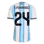 E. FERNÁNDEZ #24 Argentina Home Match Jersey Player Version 2025/26 - minejerseys