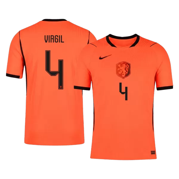 VIRGIL #4 Netherlands Home Match Jersey Player Version 2025/26 - minejerseys