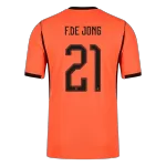 F.DE JONG #21 Netherlands Home Match Jersey Player Version 2025/26 - minejerseys