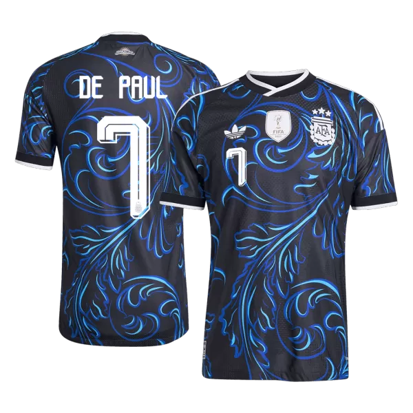 DE PAUL #7 Argentina Away Match Jersey Player Version 2025/26 - minejerseys