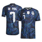 DE PAUL #7 Argentina Away Match Jersey Player Version 2025/26 - minejerseys