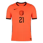 F.DE JONG #21 Netherlands Home Match Jersey Player Version 2025/26 - minejerseys