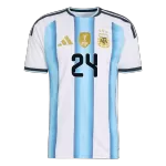 E. FERNÁNDEZ #24 Argentina Home Match Jersey Player Version 2025/26 - minejerseys